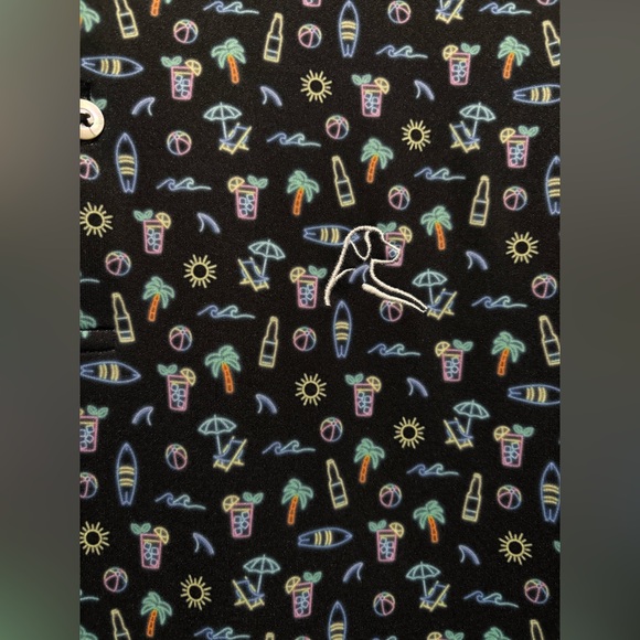 Rhoback “Beach Bar” Golf Polo Shirt - Picture 3 of 4